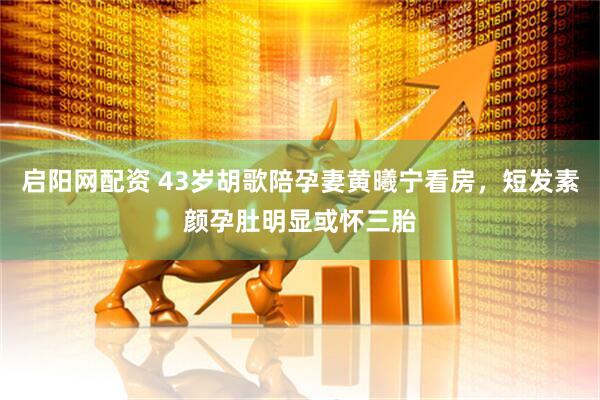 启阳网配资 43岁胡歌陪孕妻黄曦宁看房，短发素颜孕肚明显或怀三胎