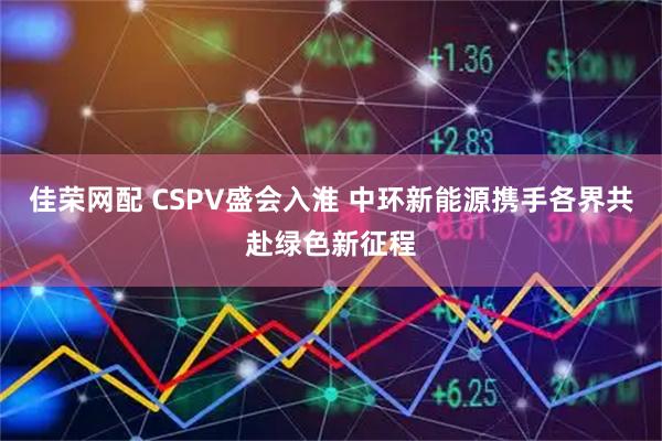 佳荣网配 CSPV盛会入淮 中环新能源携手各界共赴绿色新征程